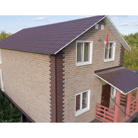 ТЕХНОНИКОЛЬ ТЕХНОНИКОЛЬ HAUBERK фасадная плитка, Кирпич​ Античный кирпич (068893)