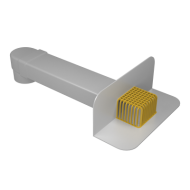 ТЕХНОНИКОЛЬ ПВХ воронка парапетная TERMOCLIP 65х100 мм, длина 550 мм с отводом Ø100 мм, шт (149355)