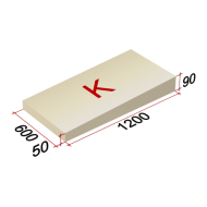 ТЕХНОНИКОЛЬ LOGICPIR Slope-3,4% (K) СХ/СХ 1200х600х50-90 (упак, 8 плит, 5,7600 кв.м) (064661)
