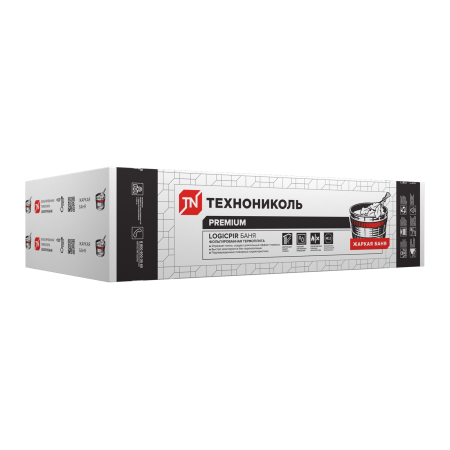 ТЕХНОНИКОЛЬ LOGICPIR Баня Ф/Ф L-1190х590 толщину; Кол-во в упаковке30; 8 плит (684037)